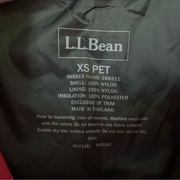 L.L. Bean Primaloft packable vest in pink and gray, XSP - Picture 3 of 7